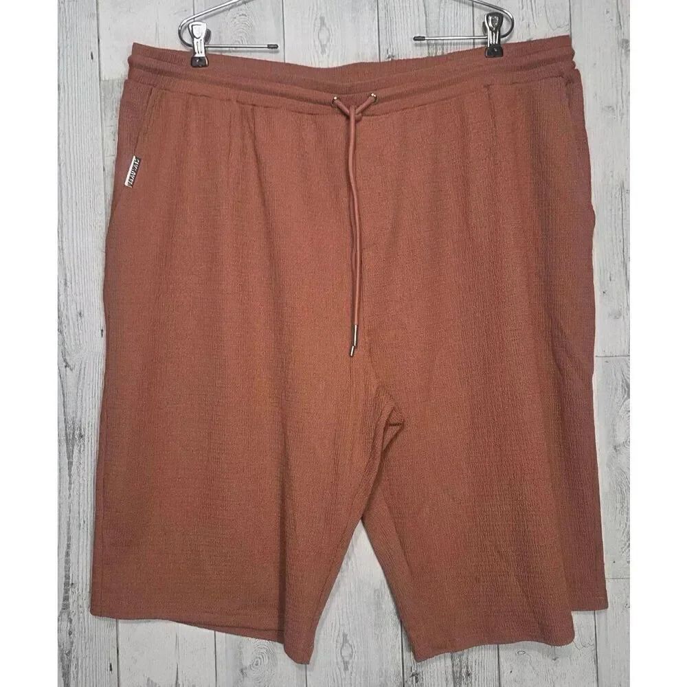 Mauvais Elvissa Relaxed Fit Textured Bermuda Length Shorts in Canyon Sz 46 - Picture 4 of 8